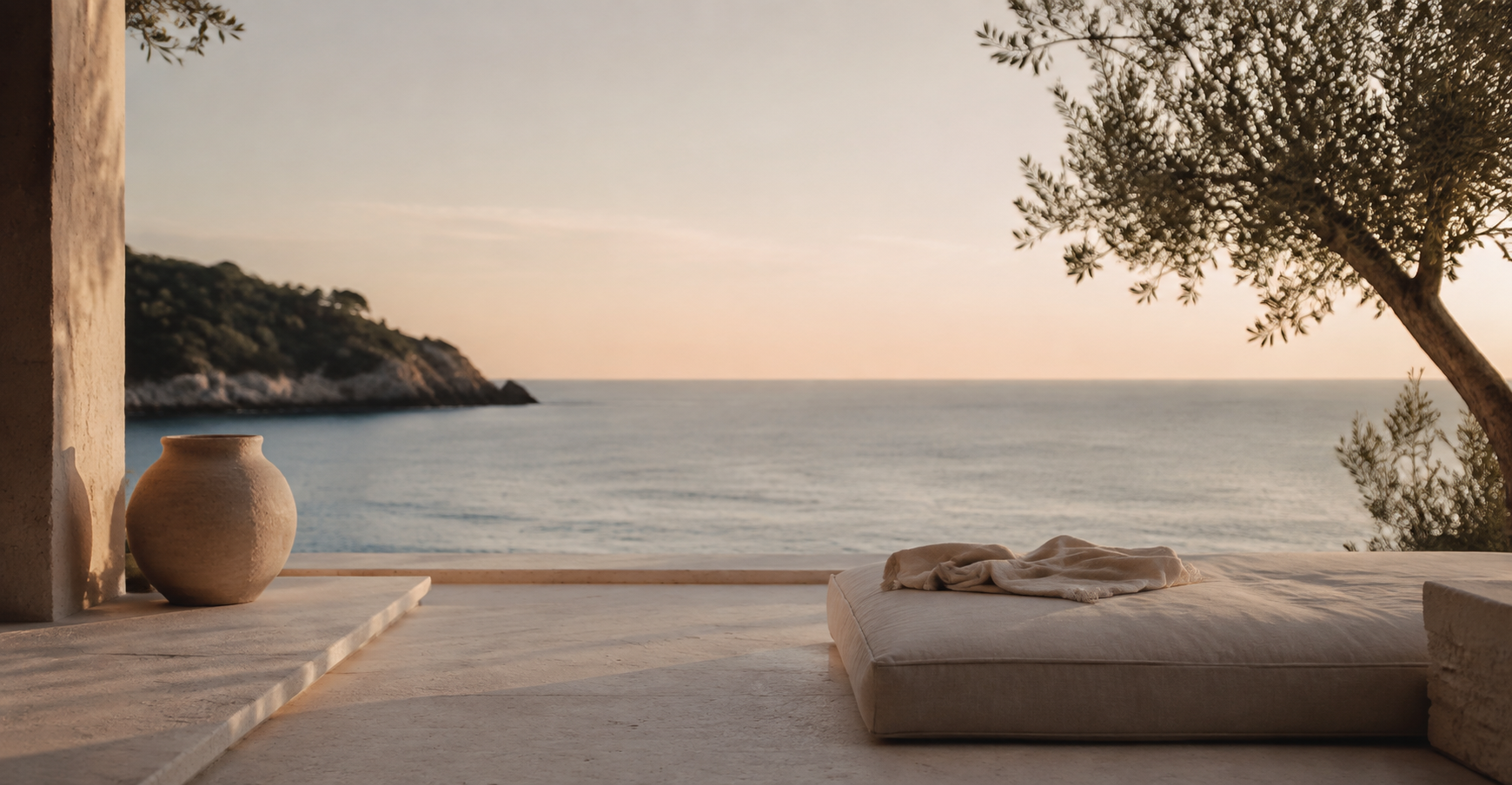 Weite, Meer und Morgenlicht an einem stillen mediterranen Rückzugsort
